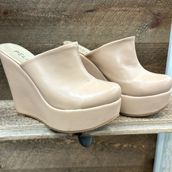 PELANIR Women's Platform Wedges Round Toe Slide On Shoes size 36/6 - Picture 1 of 11